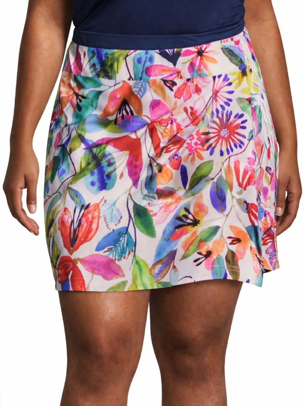 RIPSKIRT Hawaii Length 2 Wrap Skirt Cover-Up Wildflower Watercolor Women's XXL